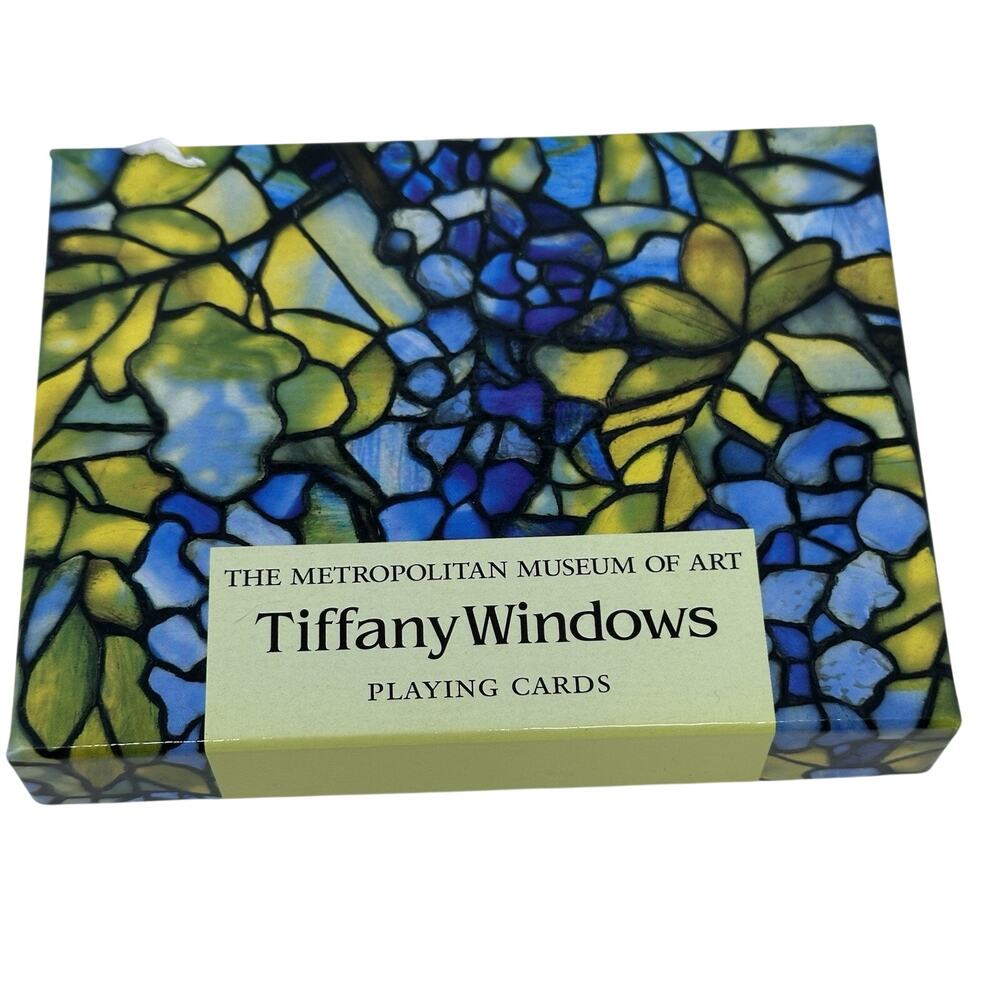 The Metropolitan Museum of Art Tiffany Windows Playing Cards 2 Decks Boxed VTG